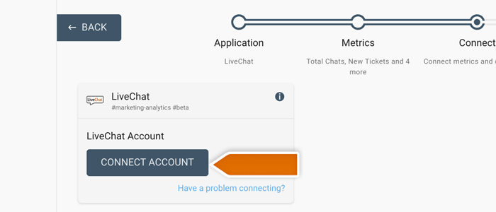 Connect LiveChat account