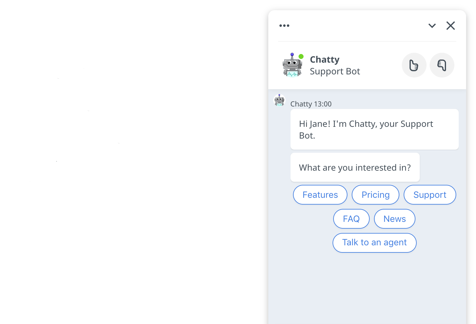 chatbot design examples