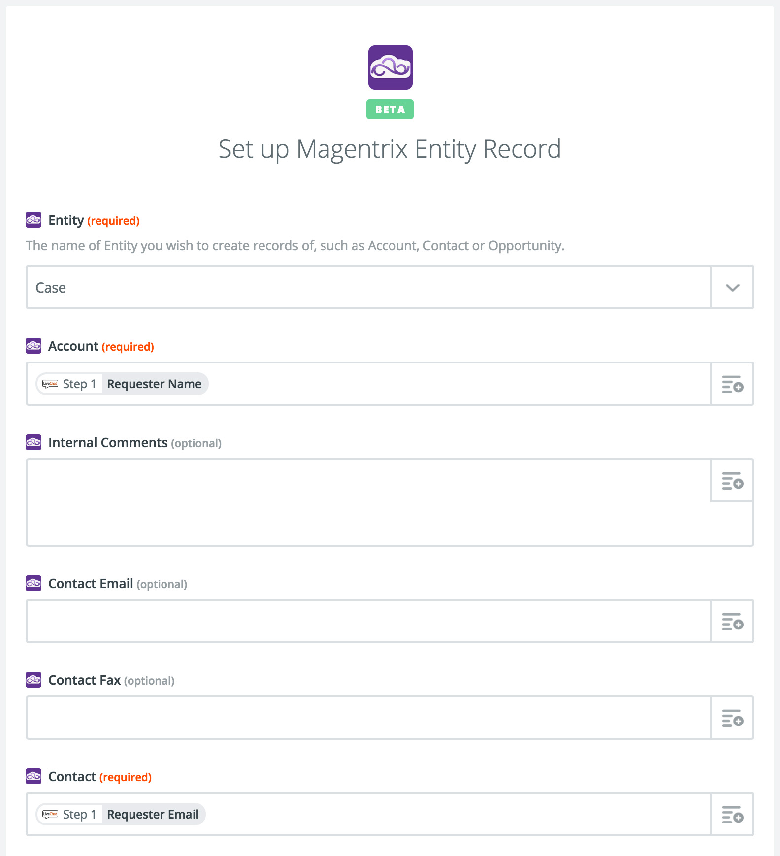 Mapping Magentrix Fields