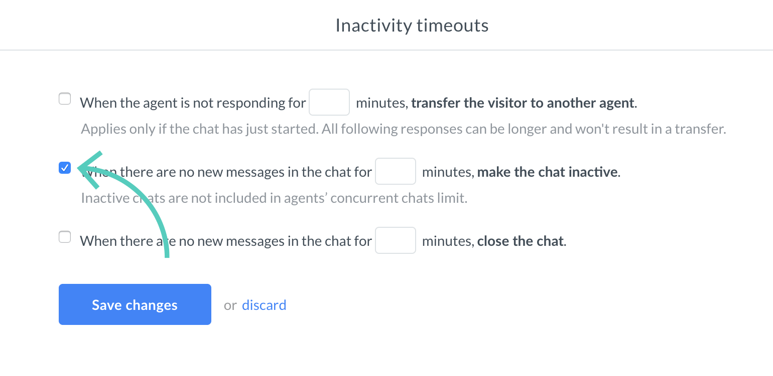 Make the chat inactive checkbox