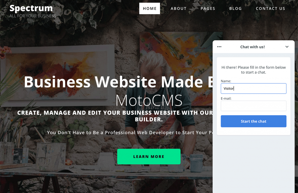 MotoCMS LiveChat website