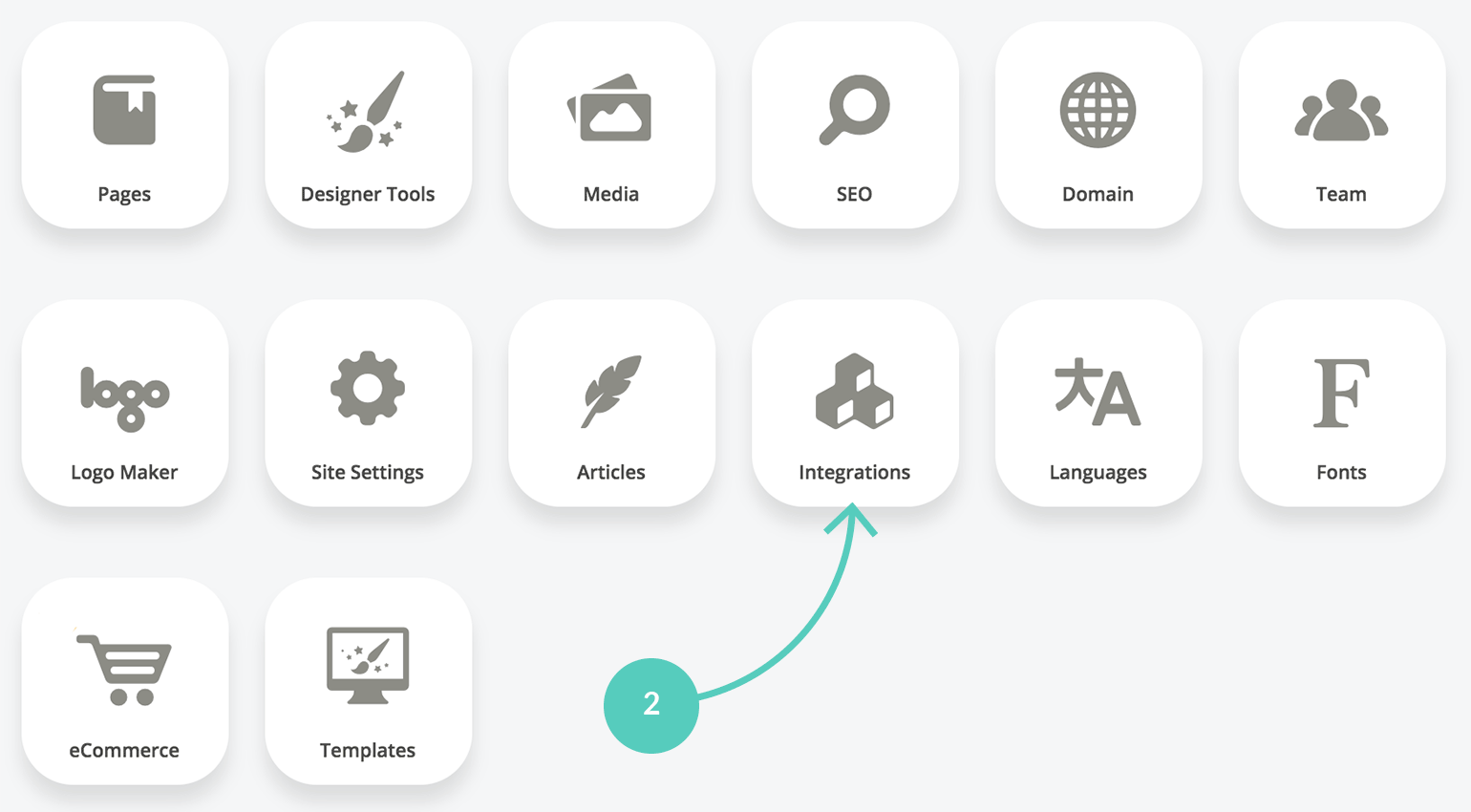 Ucraft integration with LiveChat: Select integrations