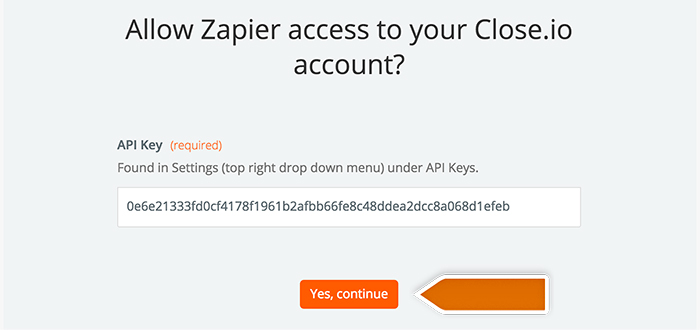 Authorizing application in Zapier