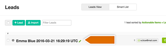 Base CRM integration: New lead in Base