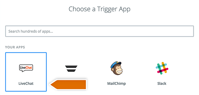 Choosing triggering app
