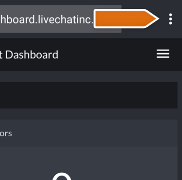 Enter Chrome Context menu to add Dashboard to your home screen