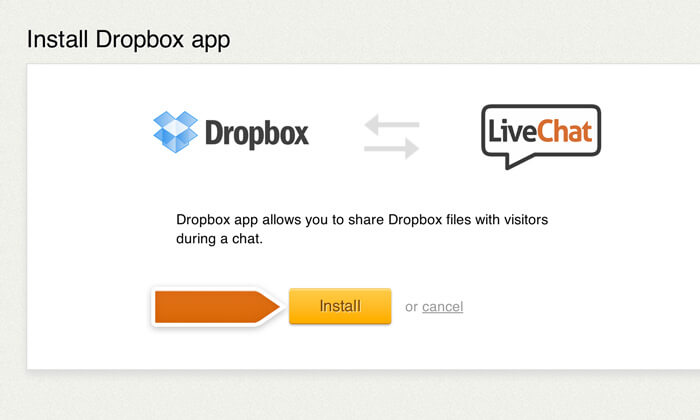 sending a file via dropbox