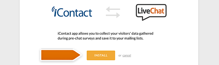 Installing the iContact integration