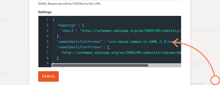 Paste the provided SAML 2.0 configuration