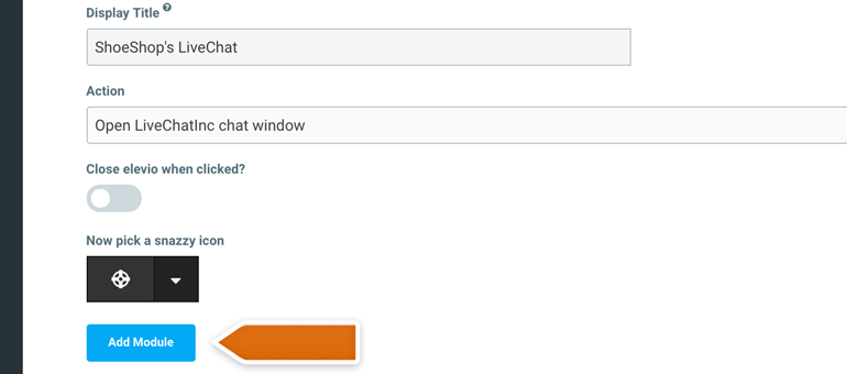 Add LiveChat module to Elevio