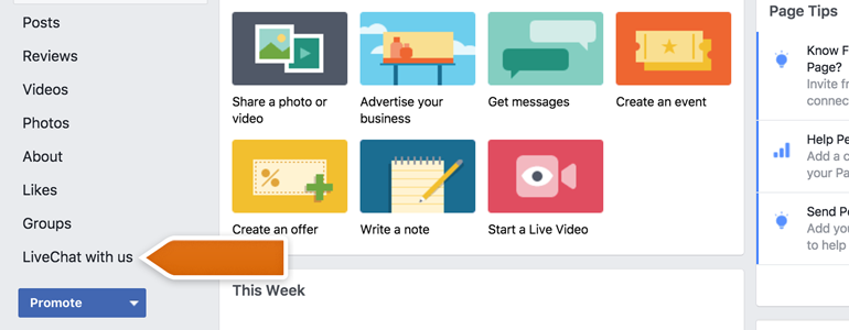 Click on LiveChat with us on your Fan Page Click on LiveChat with us on your Fan Page