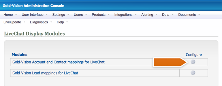 Choose a module to configure