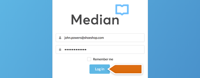 Log into Median to proceed