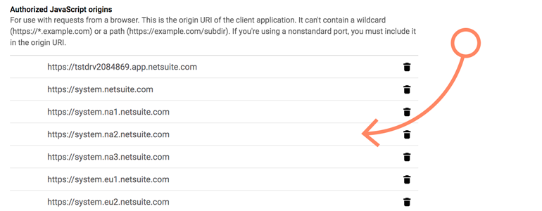 NetSuite LiveChat: add Authorized JavaScript origins