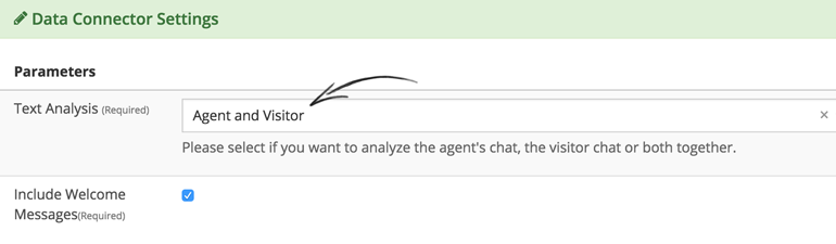 Select which LiveChat data to analyze