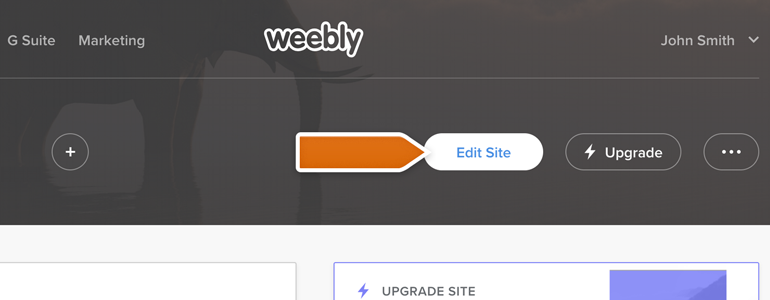 Click on Edit button, available in Weebly editor