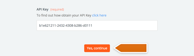 Provide your Project Manager API key