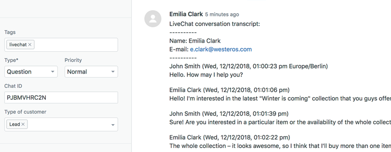 Zendesk LiveChat: Advanced ticket overview