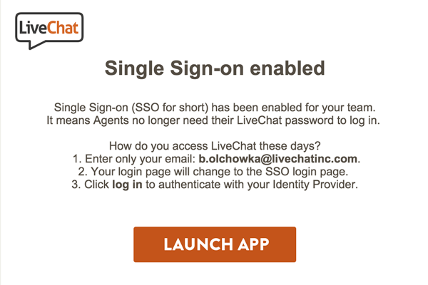 Single chat login