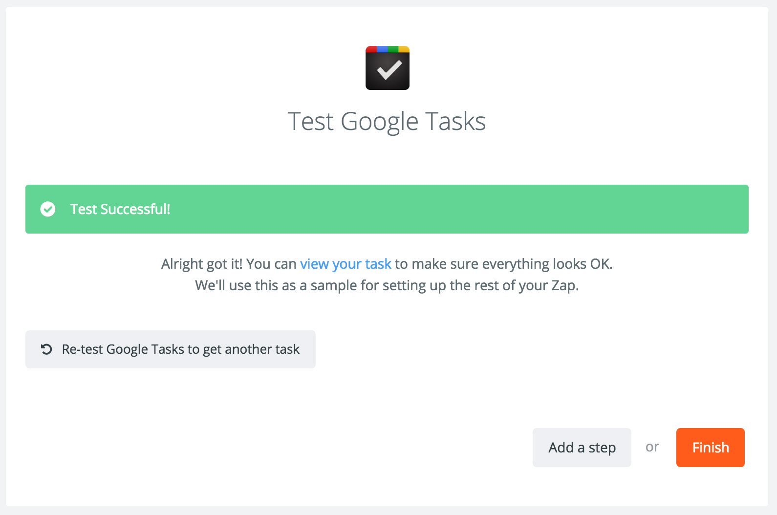 Finalizing the Google Tasks Integration