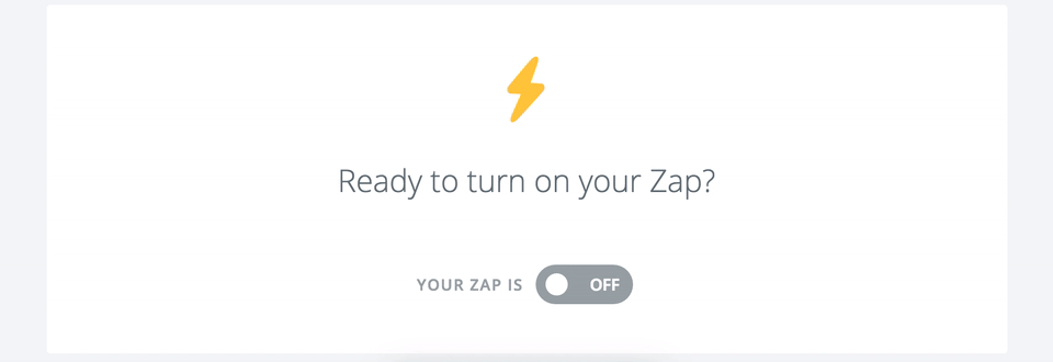 Base CRM integration: Turning Zap on