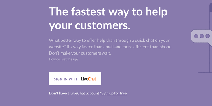 Log into your LiveChat account