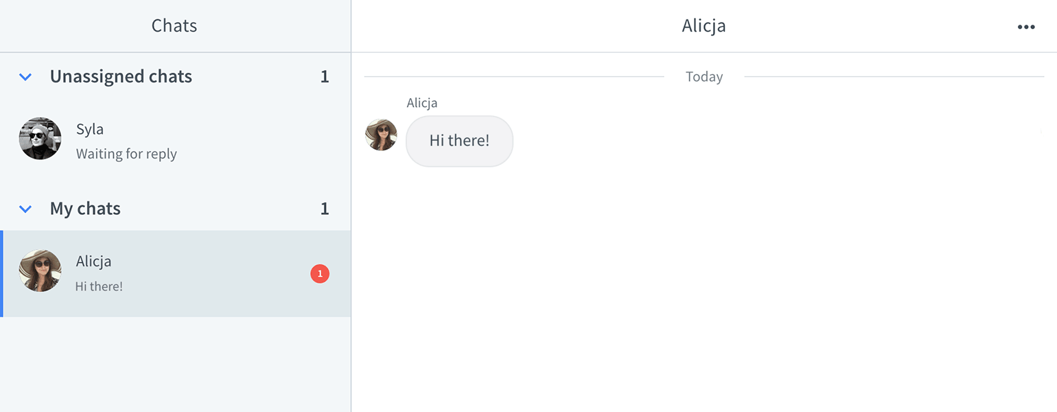 Assign a chat to yourself in LiveChat