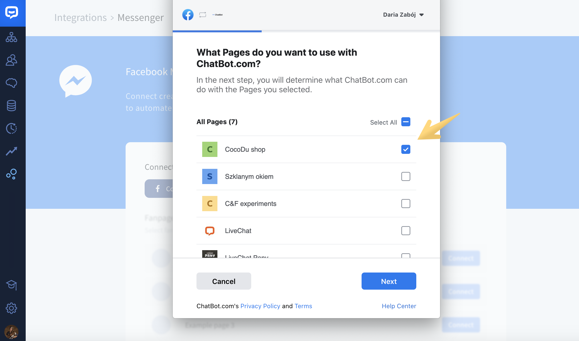 messneger chatbot