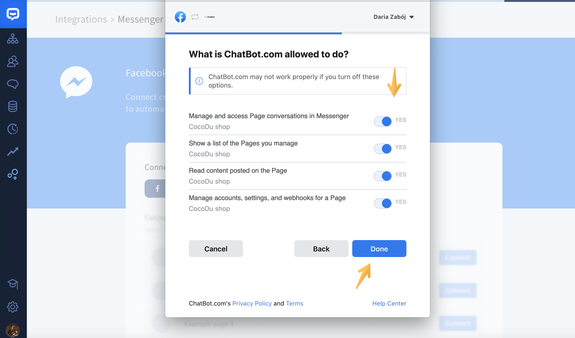 chatbot-messenger-integration