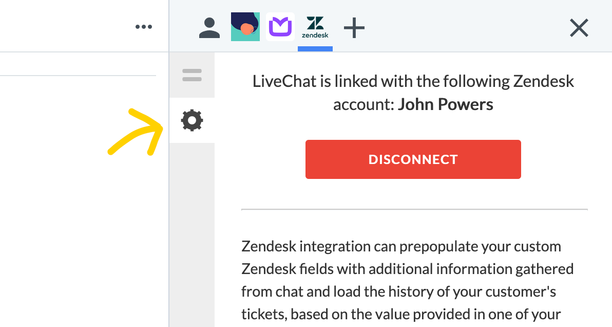 Zendesk LiveChat: Go to Settings of your Zendesk