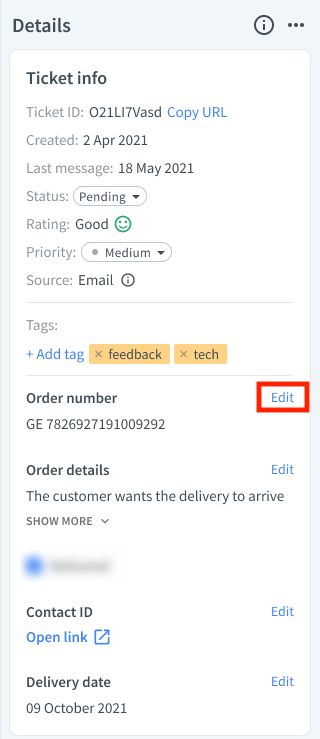 Changing the custom field value in the ticket details. 