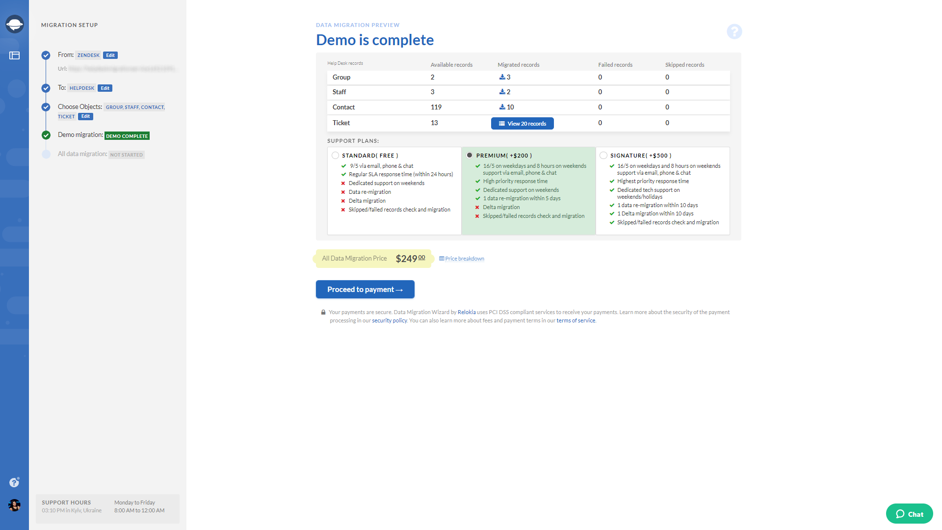 Process of Demo Migration