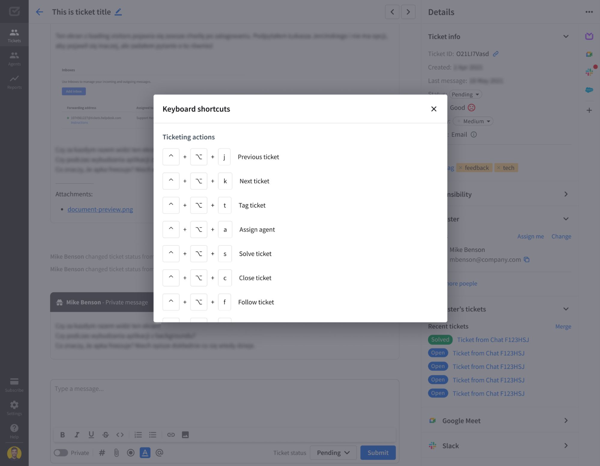 Keyboard Shortcuts – ESGI Support