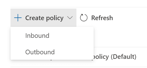 Creating a policy in Microsoft 365.