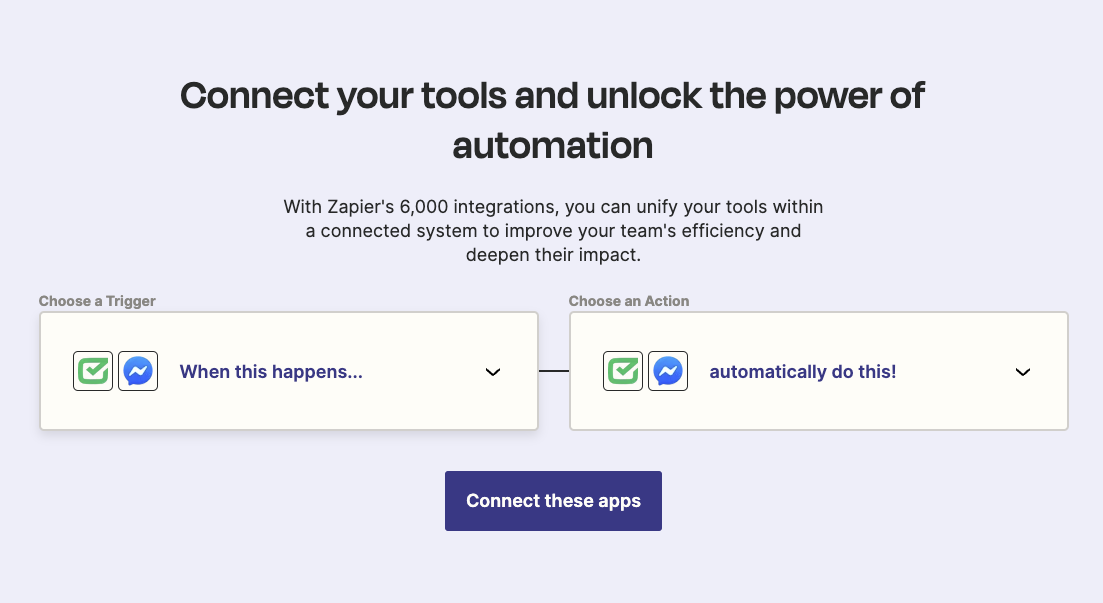 Using Zapier to integrate HelpDesk with Facebook.