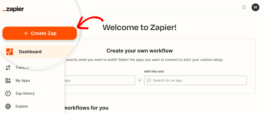 Creating Zaps in Zapier