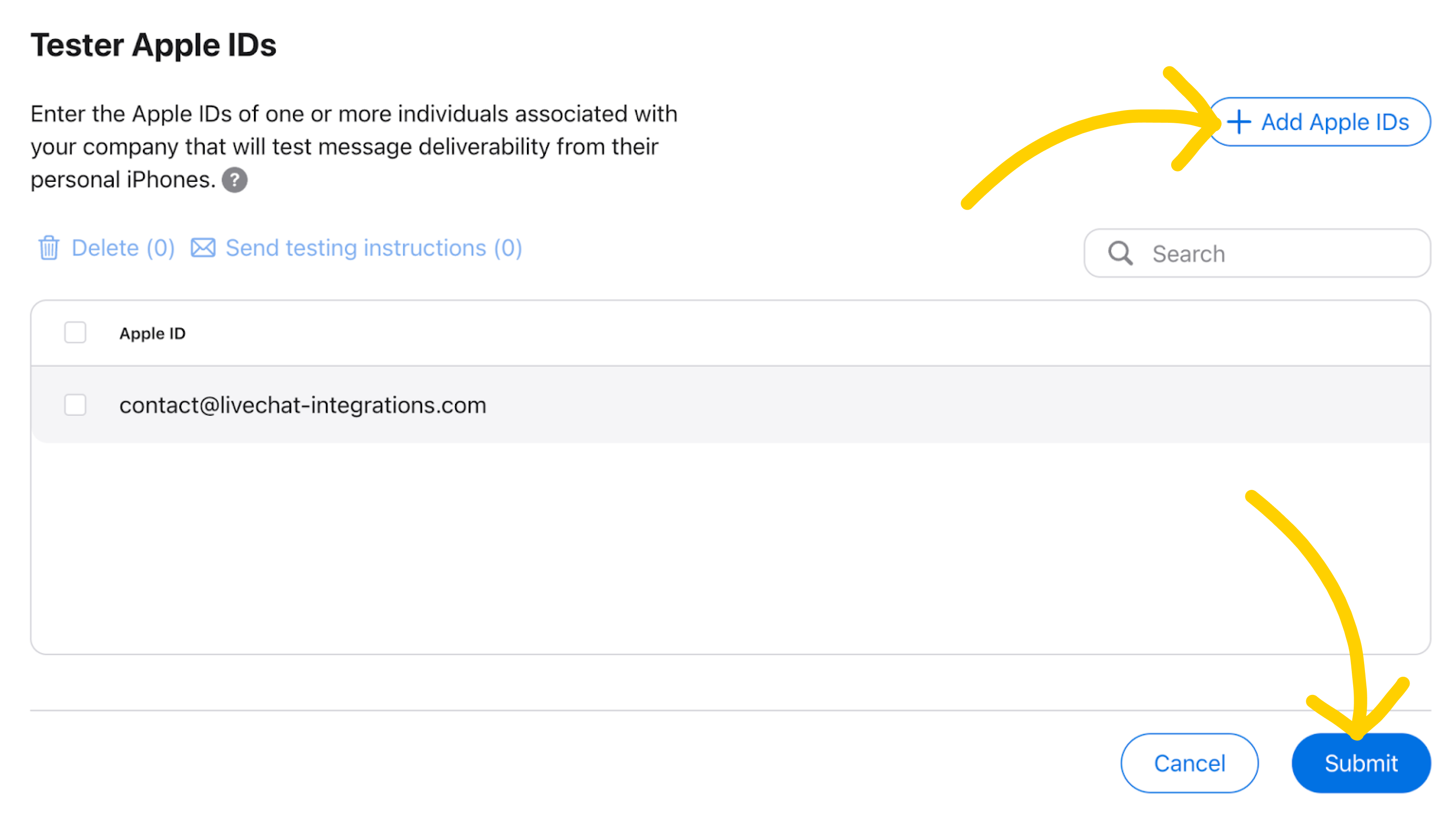 How to test your Apple Messages for Business channel second step