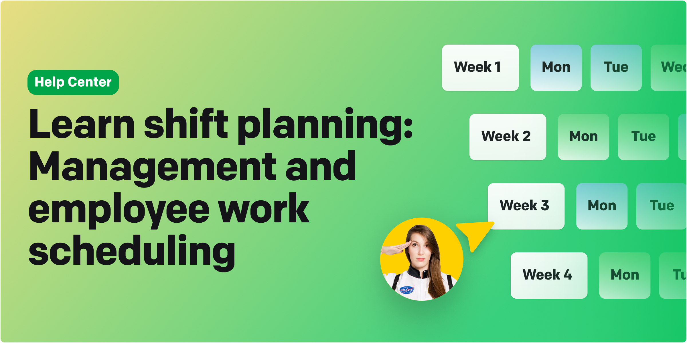 Learn shift planning: Management and employee work scheduling banner