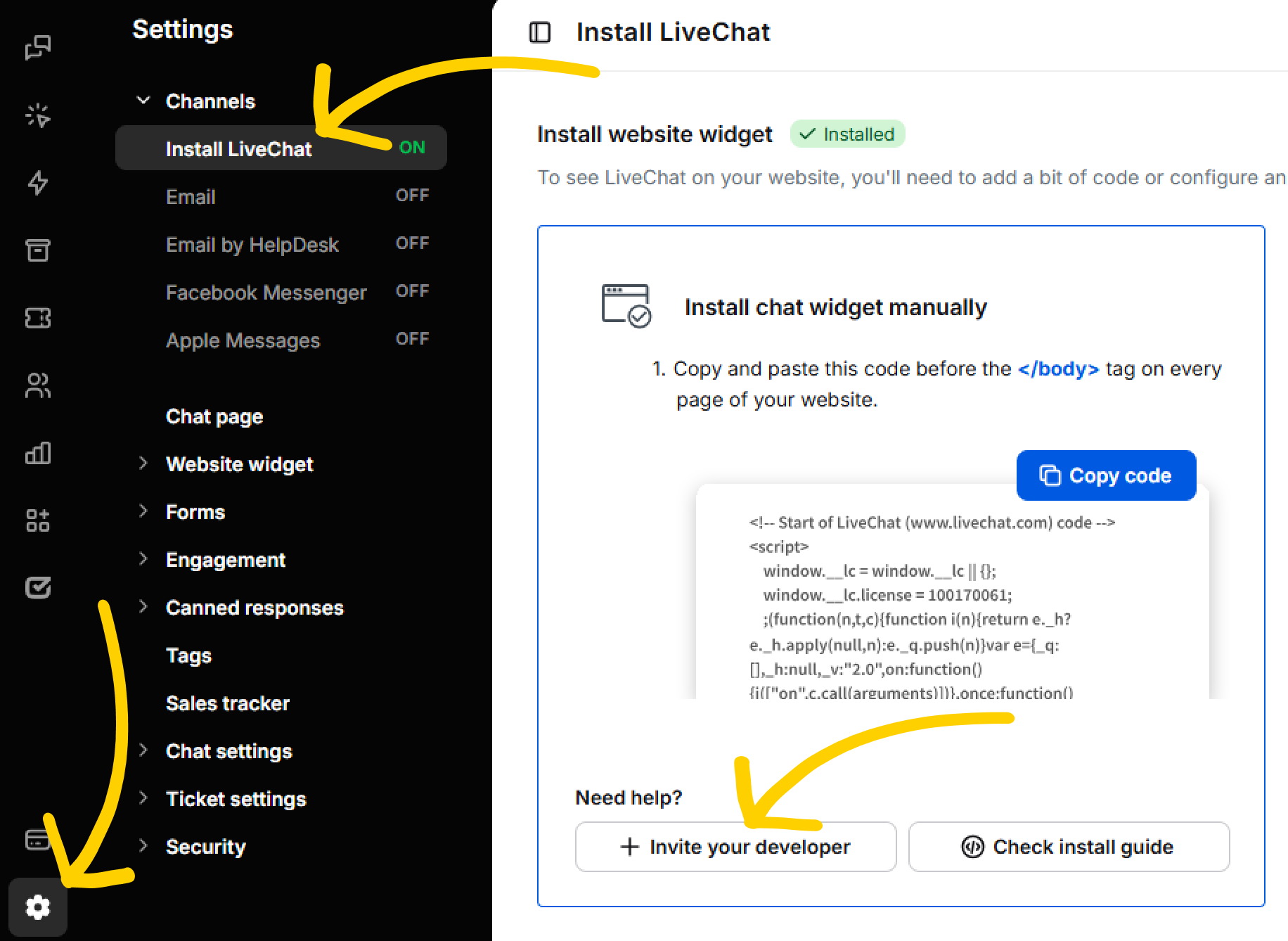 Set up LiveChat on Your Website and Onboard Your Team | LiveChat Help ...