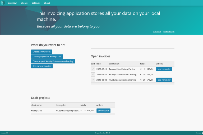 project invoice 1