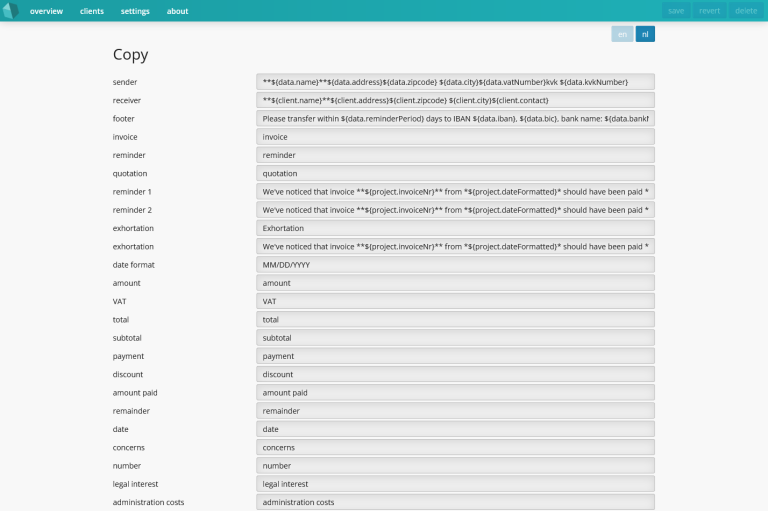 project invoice 5
