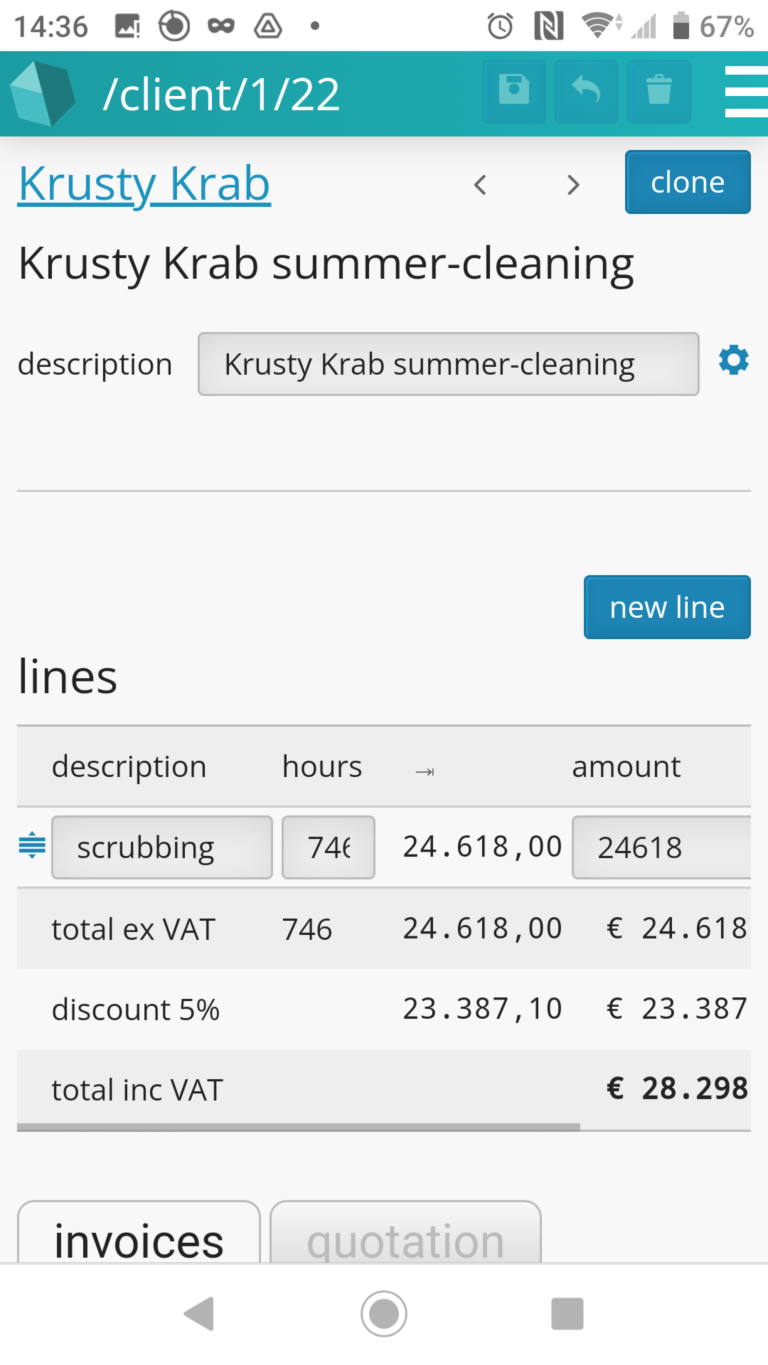 project invoice 7