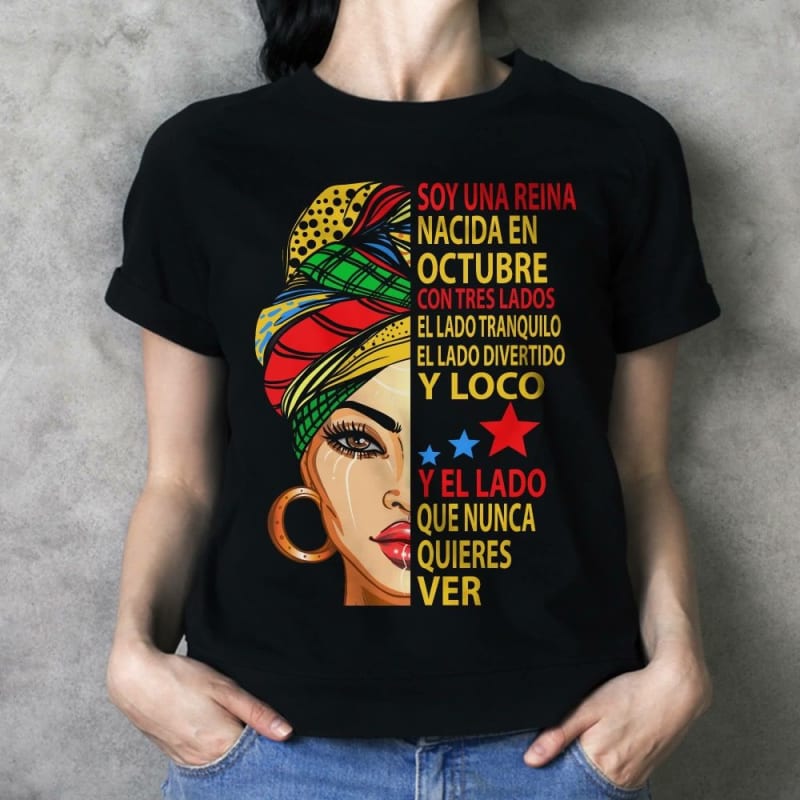 Remera negra estampada