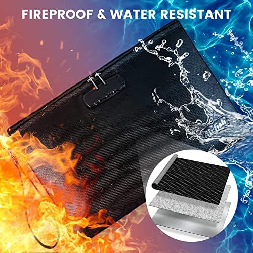 Vue 2 de Sac Documents Ignifuge