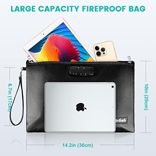 Vue 4 de Sac Documents Ignifuge