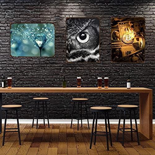 Vue 5 de Eorntdy Plaque Murale Retro