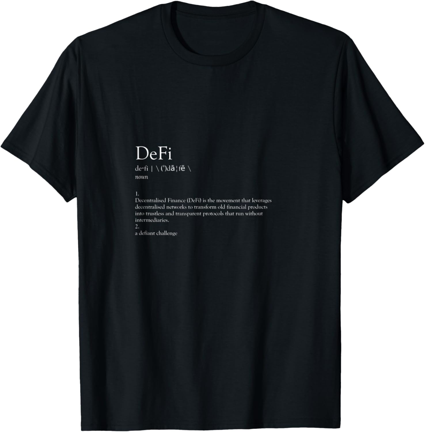 Finance Decentralisee Defi Tshirt