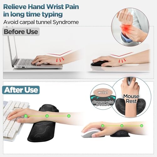 Vue 4 de Gimars Repose Poignet Clavier