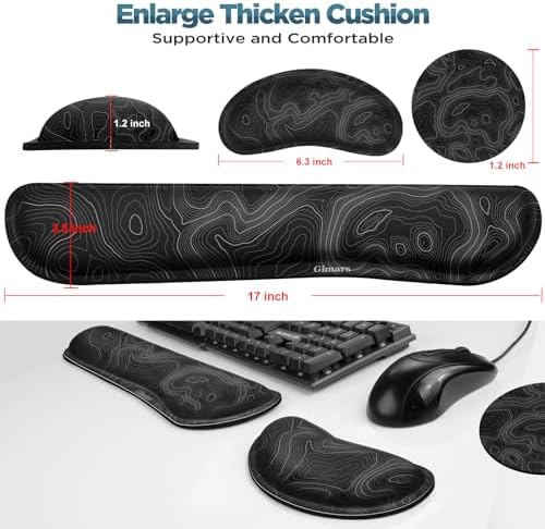 Vue 5 de Gimars Repose Poignet Clavier