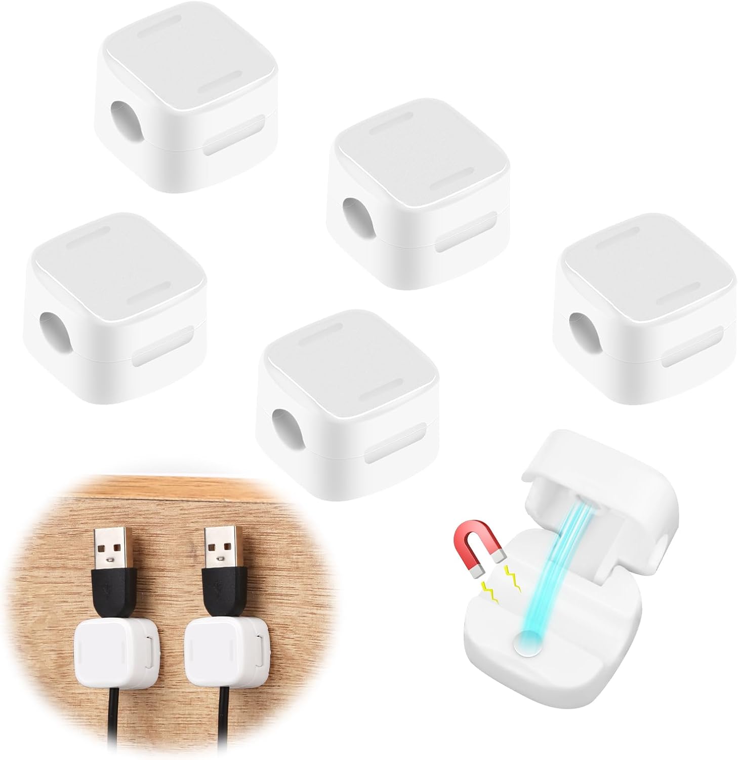 Mxtimwan Pieces Clips Cableorganisateur